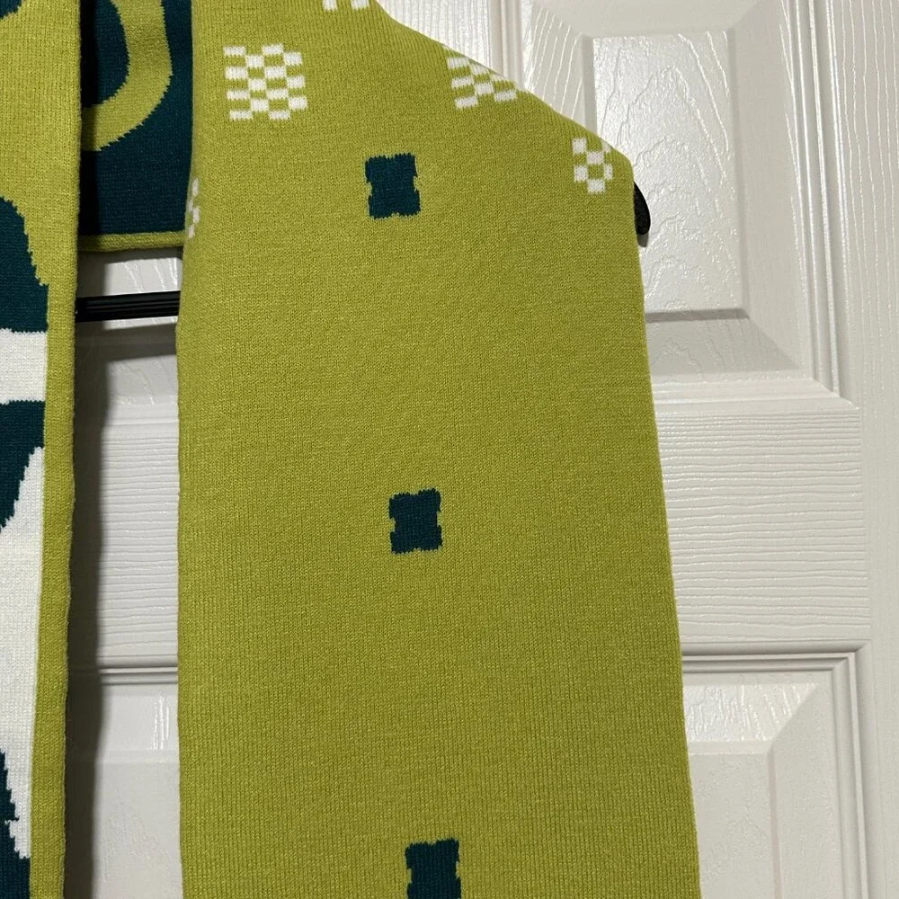 NWT free people movement Big League Reversible Scarf in Honeydew/Chartreuse